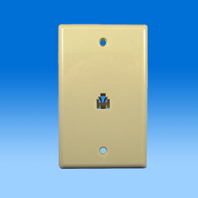 ZH-WP26  SMOOTH WALL PLATE WITH SINGLE TELEPHONE JACK