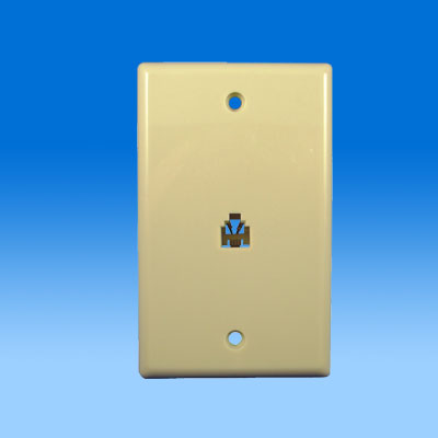 ZH-WP33  MID-SIZE SMOOTH WALL PLATE WITH SINGLE TELEPHONE JACK