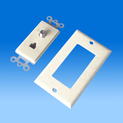 ZH-WP42  DECORA WALL PLATE WITH TELEPHONE JACK AND F-81